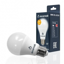 Лампа светодиодная 11W E27 A60 ГРУША 6500К 880Лм (ЛОН) (LED PREMIUM А60-11W-E27-WW) Включай 