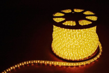 Дюралайт 3W желтый 72LED/м квадратный 11х17 мм 50м со светодиодами 230V  LED-F3W Feron