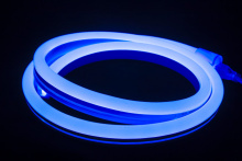Светодиодная гибкая герметичная лента HEOН LUX 16х24 SMD 2835/120 LED 7W/м 220V синий