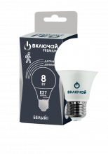 Лампа светодиодная  8W E27 A60 ГРУША 4000К 640Лм (LED PREMIUM А60-D-8W-Е27-W) Включай
