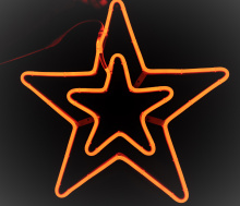Светодиодная фигура "Двойная звезда" (красная), размер М