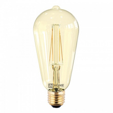 Лампа светодиодная  7W E27 ST64 3000К 720Лм 230V LED-ST64-deco золотистая IN HOME