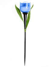 Садовый светильник на солнечной батарее "Синий тюльпан". Белый свет. 1*LR аккумулятор