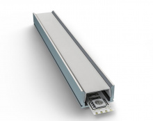Накладной профиль для светодиодной ленты, анодированный алюминиевый UFE-A12 SILVER 200 POLYBAG
