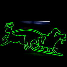 Светодиодная уличная фигура "Санта + олень" RGB
