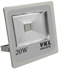 Прожектор светодиодный 20W  6500К 1200Лм IP65 VLF4-mini черный VKL