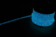 Дюралайт 3W синий-белый 2LED/м квадратный 11х17 мм 50м со светодиодами 230V  LED-F3W Feron