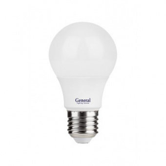Лампа светодиодная 11W E27 A60 ГРУША 6500К 680Лм (GLDEN-WA60P-11-230-E27-6500) GENERAL 