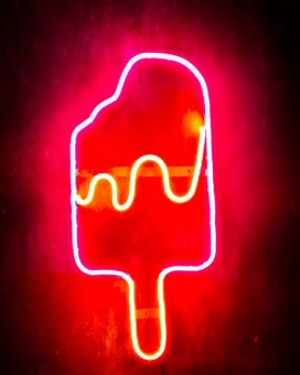 Светодиодная уличная фигура "Мороженка" 56х26 см 