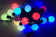 Светодиодная гирлянда большие шарики 5 м, 20 шариков, 220 В, соединяемая, RGB, черный прово 