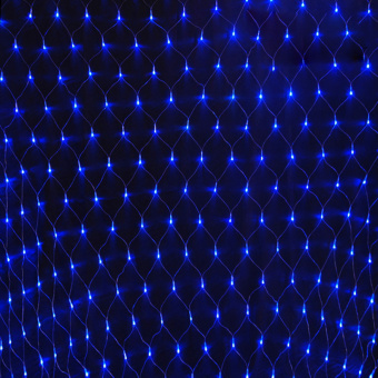 Гирлянда сетка синяя 240 LED контроллер 